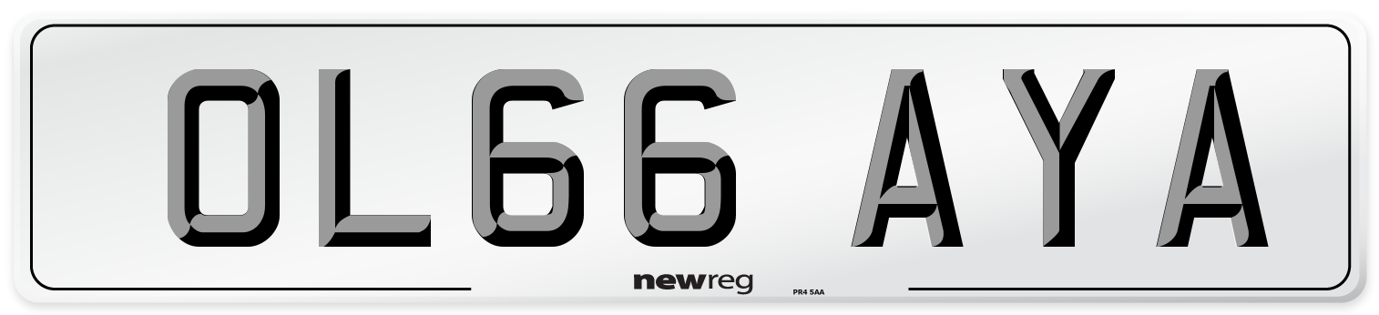 OL66 AYA Number Plate from New Reg